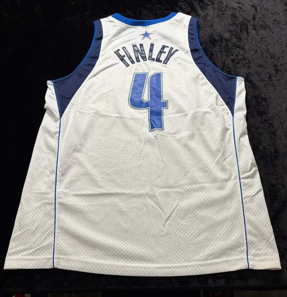 Men XL Vintage Nike Dallas Mavericks Michael Finley White Stitched Home Jersey